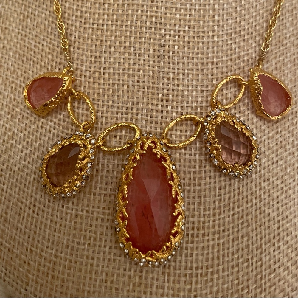 NWT Gorgeous Alexis Bittar Peach Stone Necklace